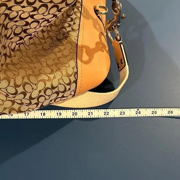 Coach Brown Canvas Signature Travel Bag & Makeup tote - Picture 13 of 16